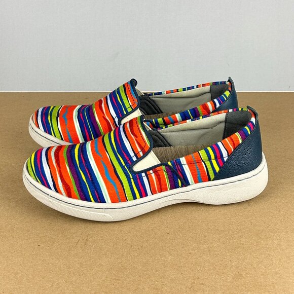 Dansko Belle Striped Multicolor Comfort Shoes Womens 6.5/7 EU 37 Slip On - Picture 1 of 10
